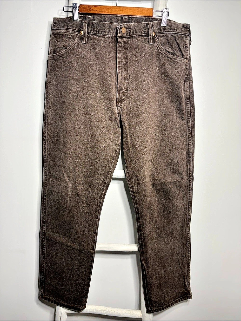 Wrangler Cowboy Cut Slim Fit Jeans Men's Brown Jeans